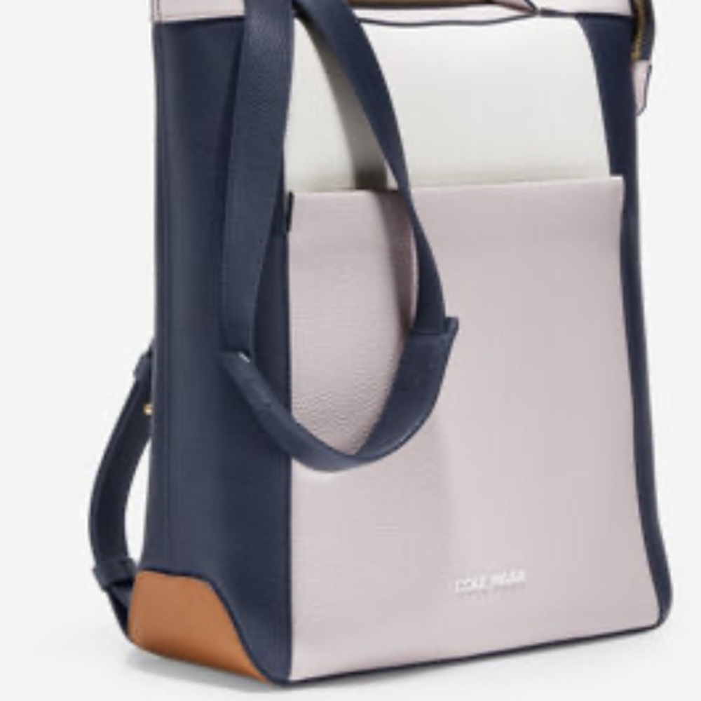 Cole Haan Blue and White Tote Bag